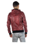 Bomber in Pelle Bordeaux da Uomo - Napoli | Leather Trend