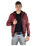 Bomber in Pelle Bordeaux da Uomo - Napoli | Leather Trend