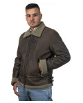 Giacca uomo Testa di Moro effetto Liscio in vero montone Shearling 100% made in Italy