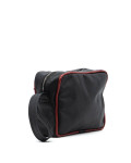 Borsello uomo in vera pelle 100% made in Italy mod. Travel Nero con Dettagli Rosso