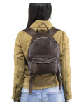 Women's Dark Brown Leather Backpack - India | Leather Trend