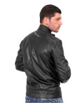 Biker in Pelle da Uomo Nero - Attila | Leather Trend