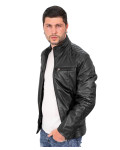 Biker in Pelle da Uomo Nero - Attila | Leather Trend