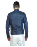Men's Blue Leather Jacket – U08 | Leather Trend
