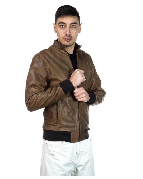 Bomber in Pelle Cuoio da Uomo - Napoli | Leather Trend 2