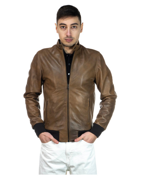 Bomber in Pelle Cuoio da Uomo - Napoli | Leather Trend