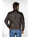 Bomber in Pelle da Uomo Testa di Moro - Frank | Leather Trend