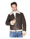 Men's nubuck and shearling jacket - Francesco | Leather Trend