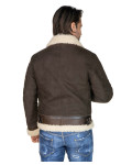 Men's nubuck and shearling jacket - Francesco | Leather Trend