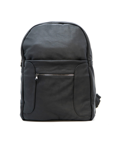 Leather backpack mod. Palermo in genuine Black leather 100% made in Italy