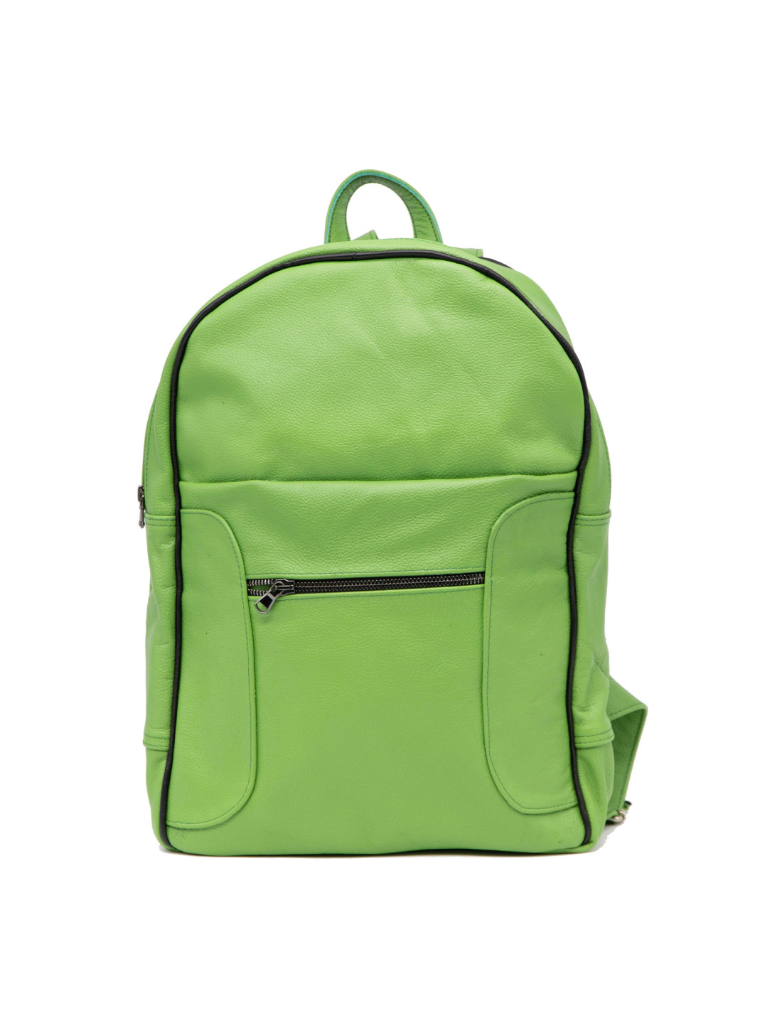 Palermo - Backpack in Genuine Light Green Leather - LEATHER BACKPACKS ...