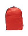 Leather backpack mod. Palermo Smooth leather version in genuine dark Red 100% made in Italy