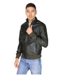 Giacca Bomber Uomo Verde – Victor | Leather Trend