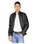 Giacca Bomber Uomo Verde – Victor | Leather Trend