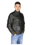 Men's Green Bomber Leather Jacket – Victor | Leather Trend