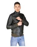 Men's Green Bomber Leather Jacket – Victor | Leather Trend