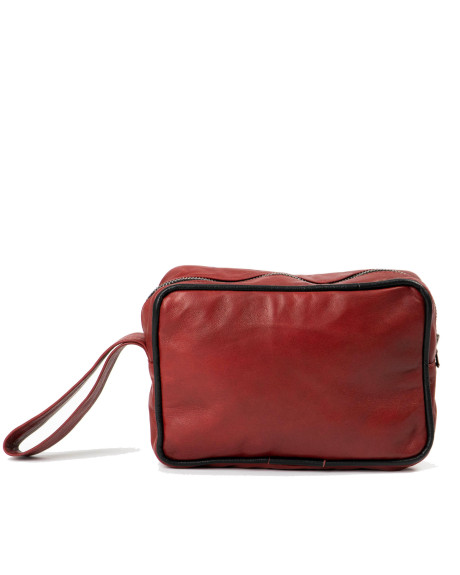 Borsello uomo in vera pelle 100% made in Italy mod. Travel Bordeaux