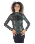 Women's Dark Green Leather Jacket - Michela | Leather Trend