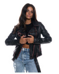 Women's Red Vintage Perfecto Leather Jacket | Leather Trend