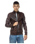 Men's Dark Brown Leather Bomber Jacket - Napoli | Leather Trend