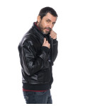 Bomber in Pelle da Uomo Nero - U03 | Leather Trend