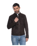 Giacca biker testa di moro nabuk da uomo – Avatar | Leather Trend