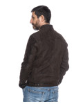 Biker Men's Dark Brown Nubuck Leather - Avatar | Leather Trend
