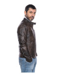 Men's Brown Leather Jacket - U09 | Leather Trend