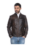 Men's Brown Leather Jacket - U09 | Leather Trend