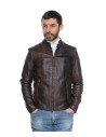 Men's Brown Leather Jacket - U09 | Leather Trend
