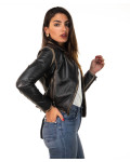 Chiodo Donna Testa di Moro in Pelle Asportata – Celina | Leather Trend