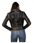 Chiodo Donna Testa di Moro in Pelle Asportata – Celina | Leather Trend
