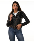 Chiodo Donna Testa di Moro in Pelle Asportata – Celina | Leather Trend