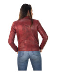 Women's Bordeaux Leather Jacket - Michela | Leather Trend