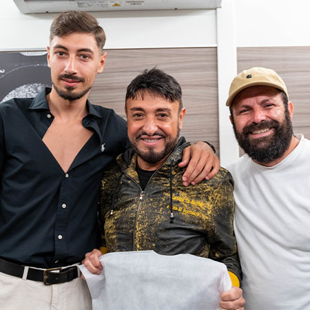 Gigi Finizio wears Leather Trend jacket